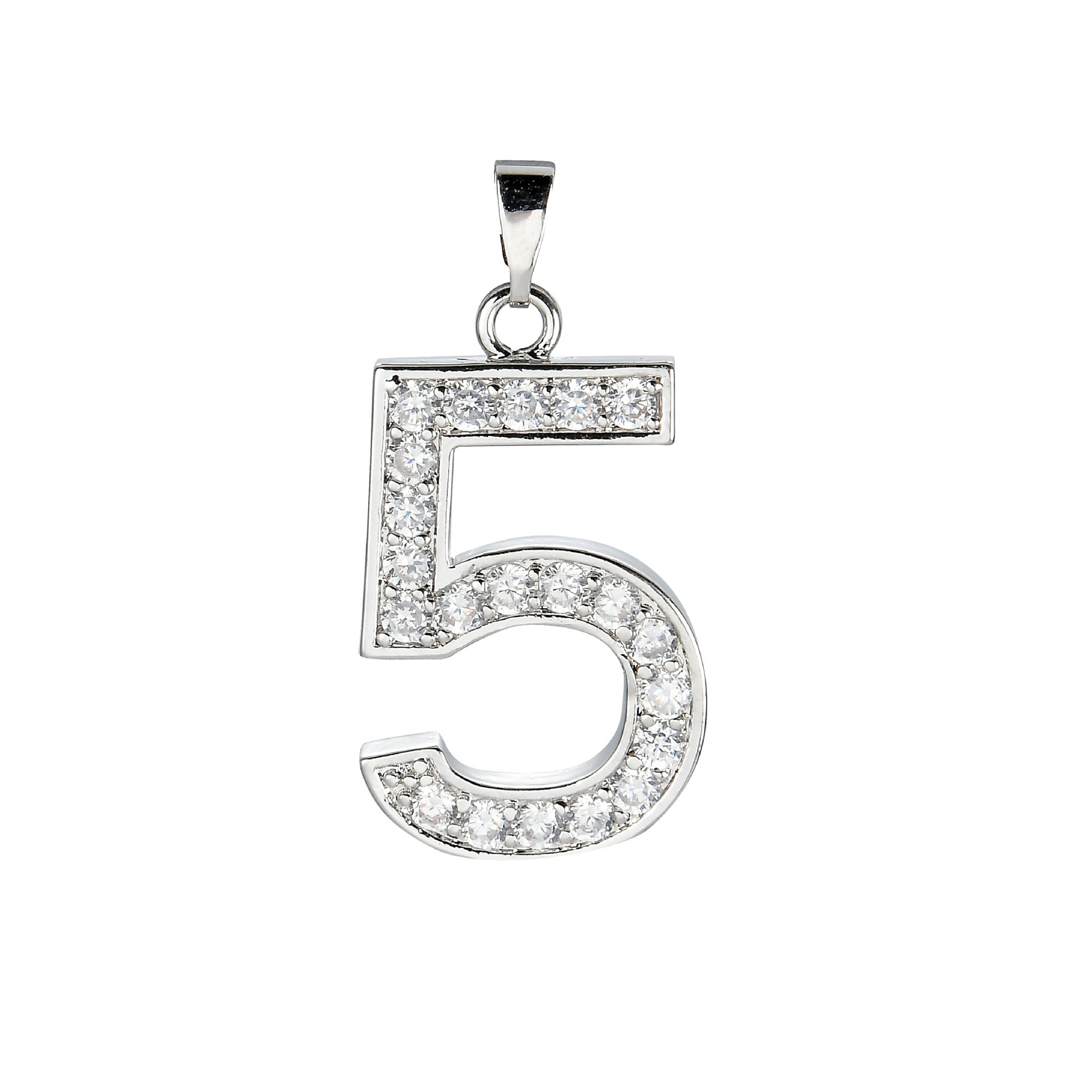 Digital Pendant Micro-inlaid Zircon Creative Combination Pendant 0-9 Digital Trend Hip-hop Jewelry