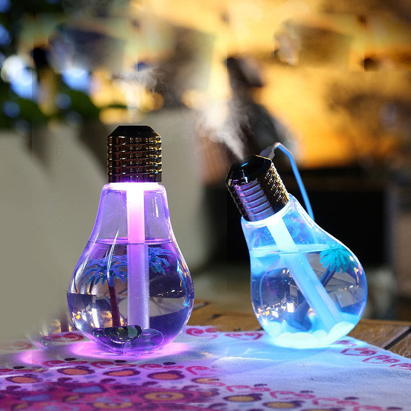 Colorful Light Bulb Humidifier Air Ultrasonic USB Essential Oil