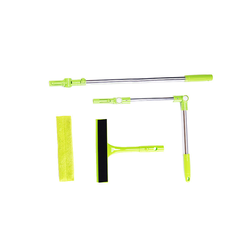 Double-sided Long Handle Retractable Rotating Glass Cleaning Artifact U-shaped High-rise Household Cleaning And Sanitation