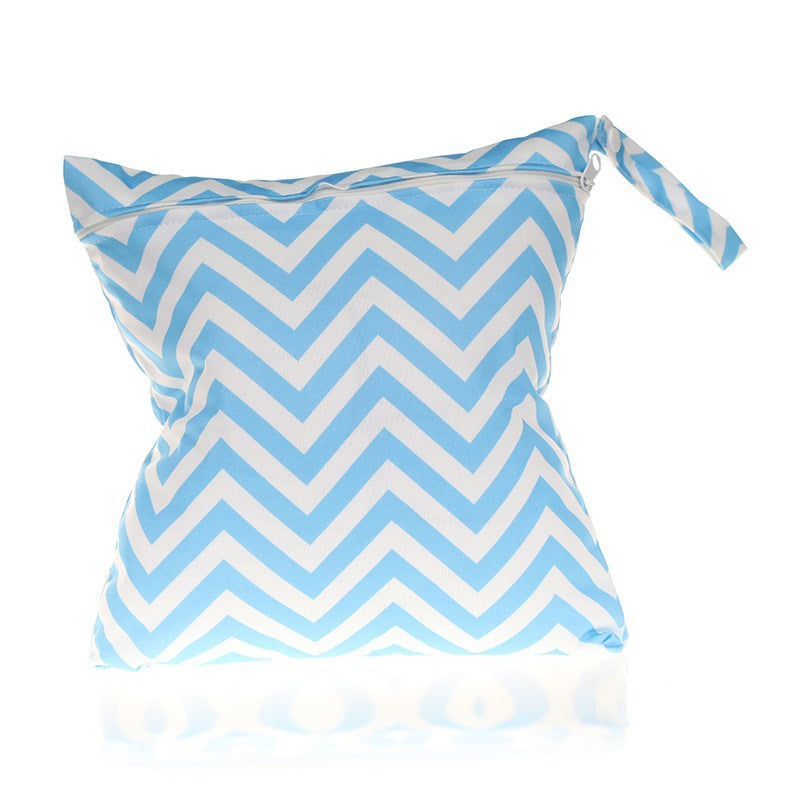 Single zip diaper storage bag