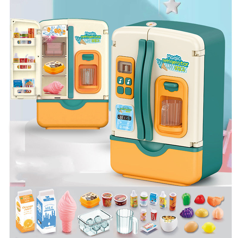 Pretend To Play Simulation Double Spray Refrigerator