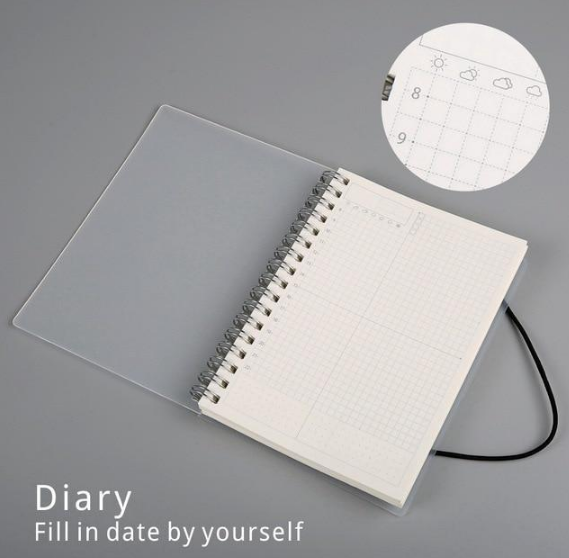 Plastic Cover Bound Spiral Coil Notebook