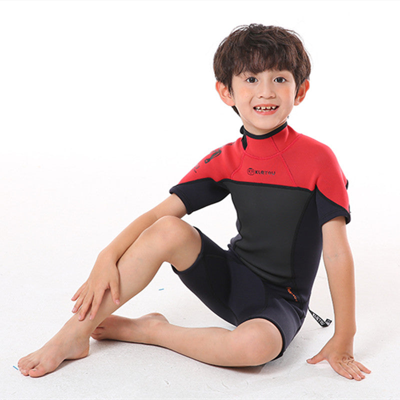 Children's Warm Swimsuit Boys And Girls One-piece Thickened Wetsuit