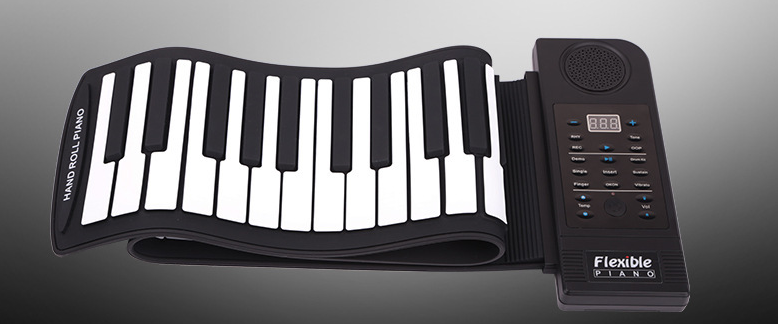 Hand roll piano 61 key folding piano thickening hand feel portable roll piano beginner keyboard