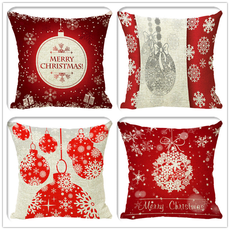 Christmas Fashion Minimalist Print Sofa Pillow Cover