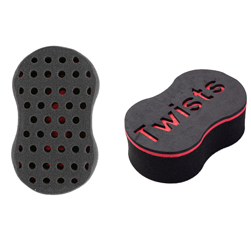 Wave-shaped Sponge Hair Twist Brush Double Sided Multi-holes Side