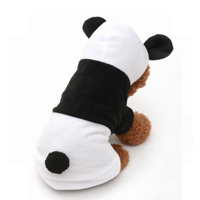 Black And White Panda Make-up Dress Autumn And Winter Dog Clothes