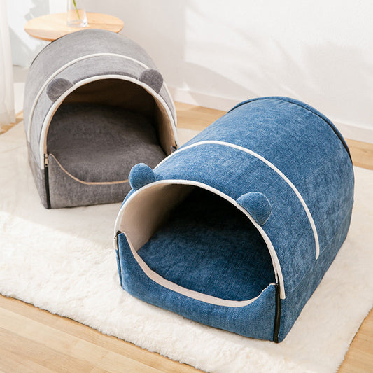 The Kennel Keeps Warm In Winter Removable And Washable House Type Enclosed