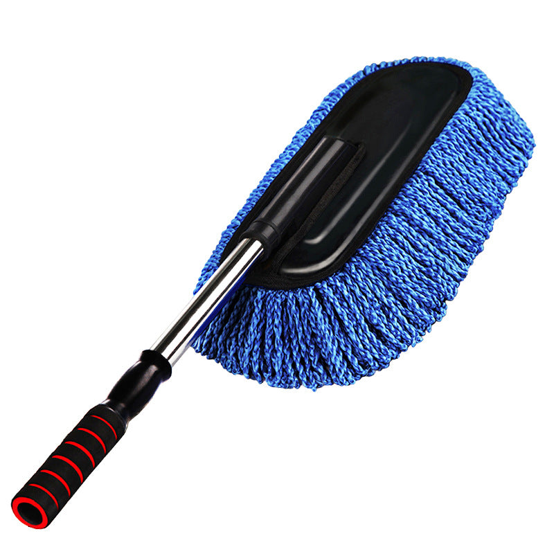 Car Special Wax Trailer With Wiping Mop Duster Soft Hair Telescopic Water Long Handle Dust Duster Car Wash Brush