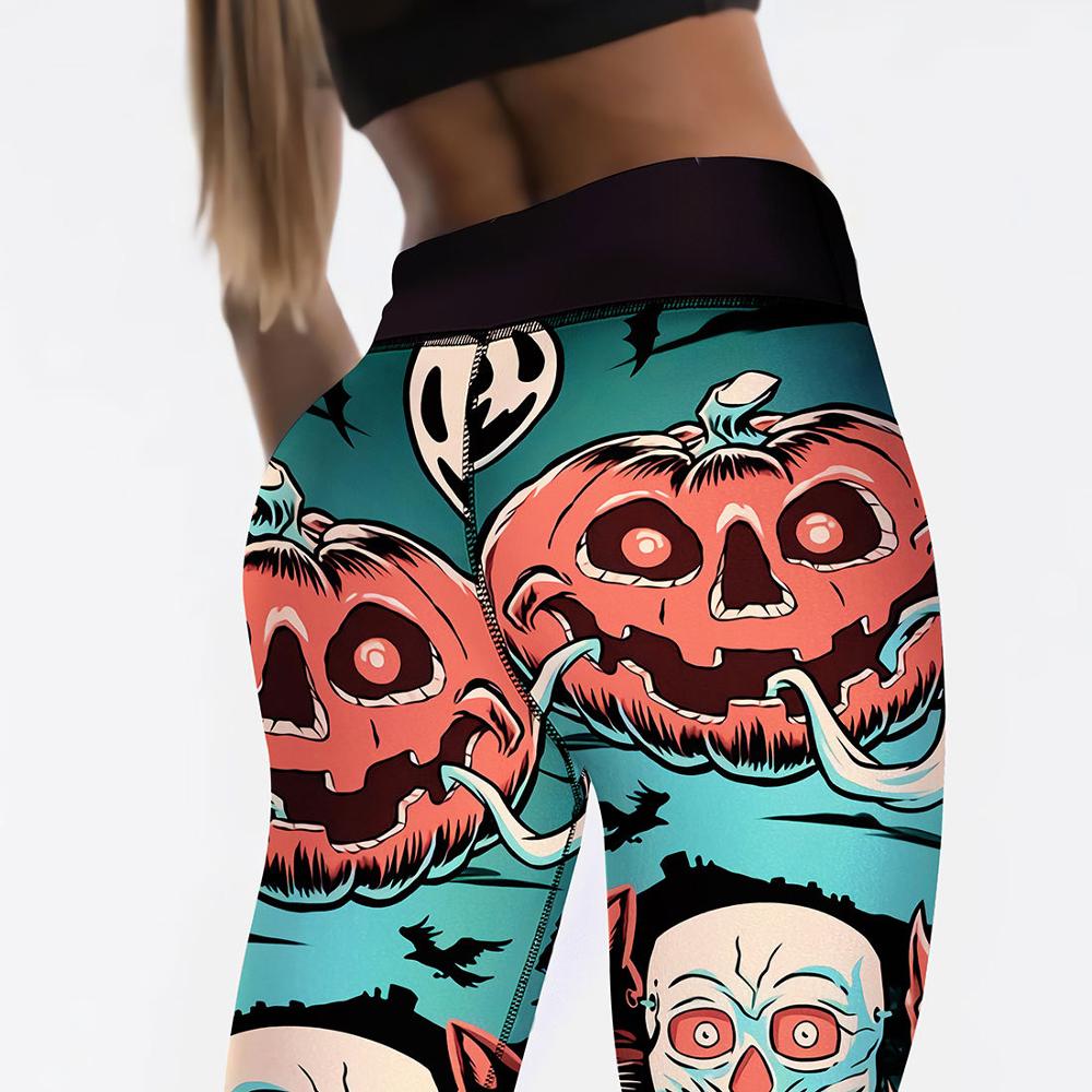 Halloween Pumpkin Digital Print Yoga Pants