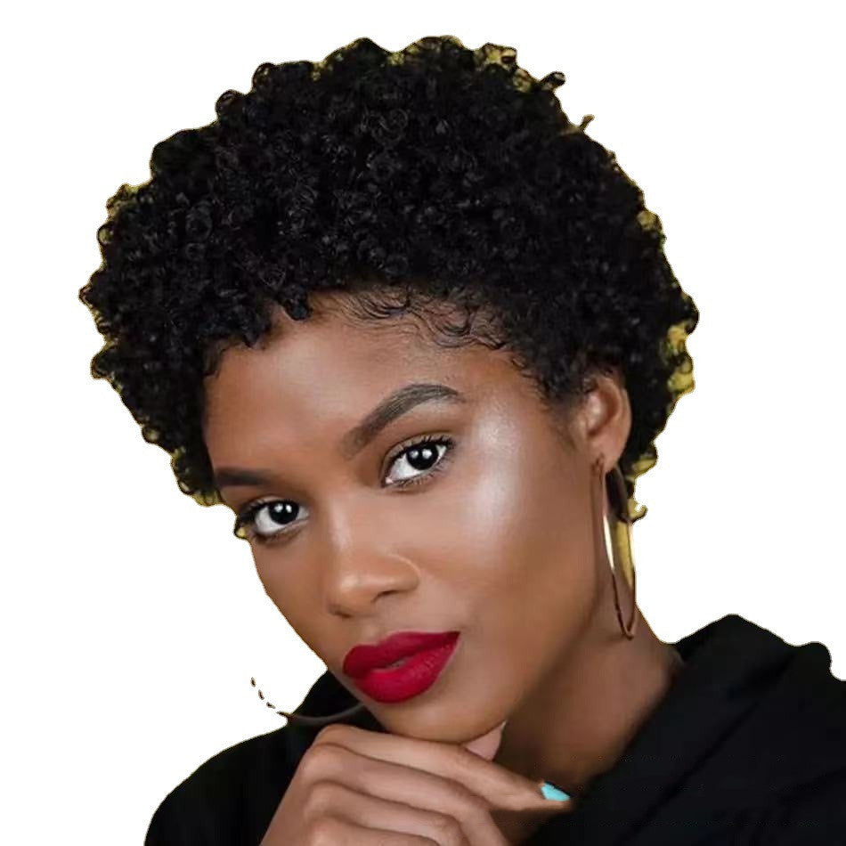 European And American Small Curly Wig Women's Chemical