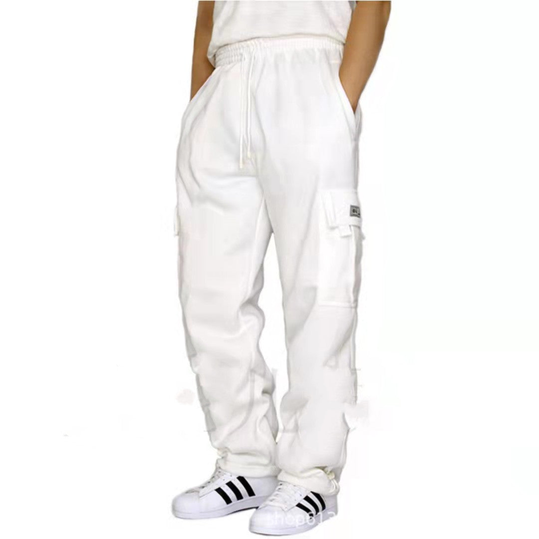 Men Pants Sweatpants Stretch Elastic Waist Jogger Sports Pants Drawstring Trousers