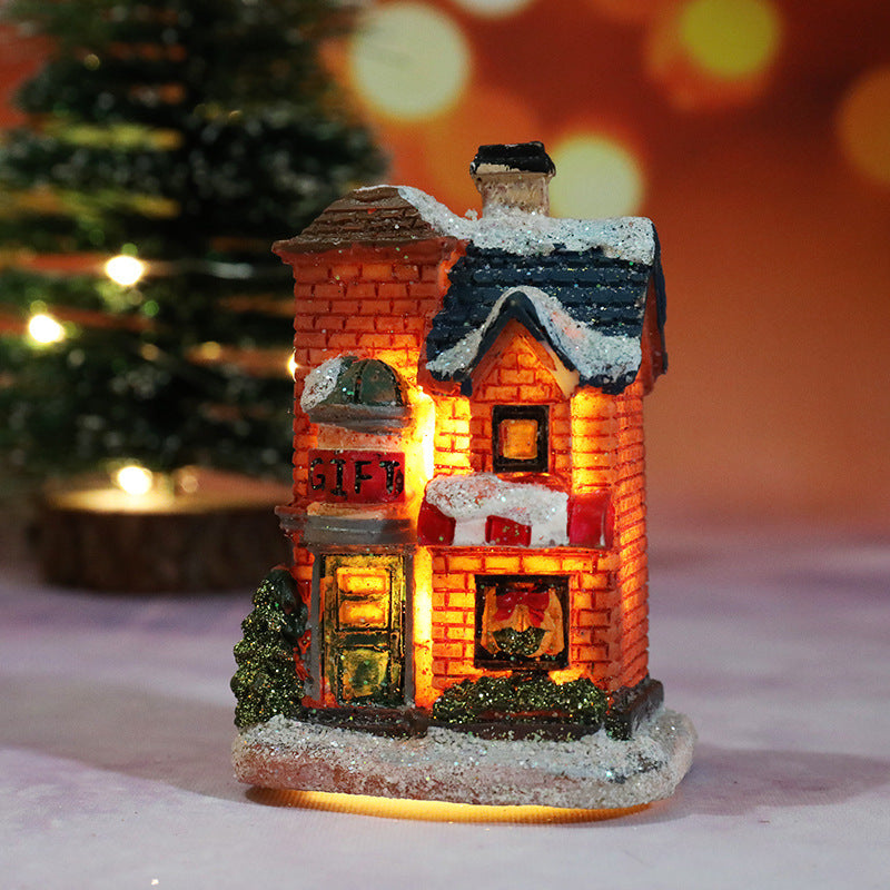 Christmas Decorations Micro Landscape Resin House