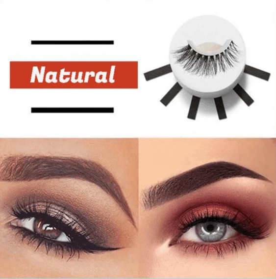 Sticky 3D silk false eyelashes No glue, no stimulation, natural