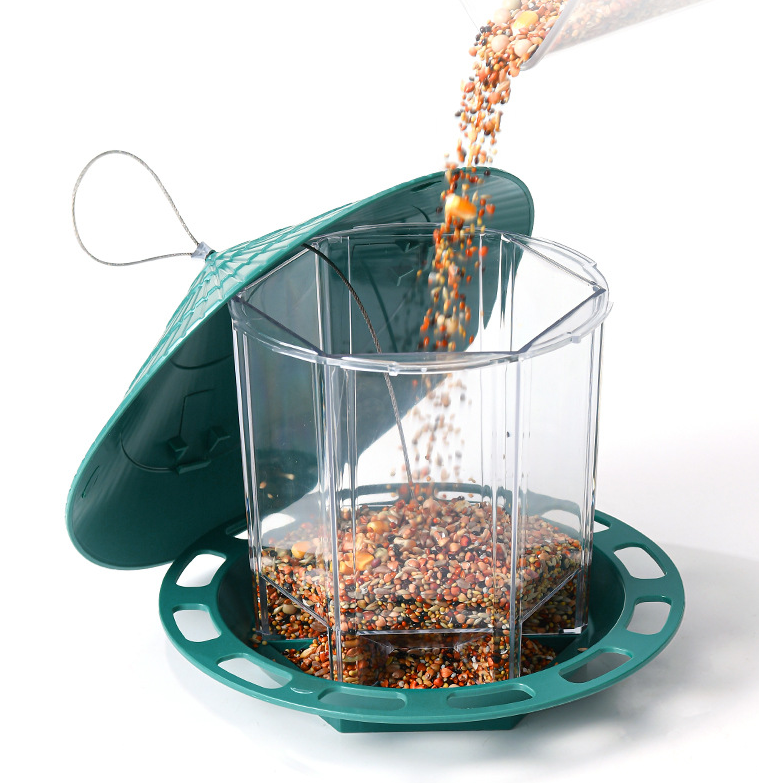 Outdoor Garden Hanging Transparent Bird Feeder