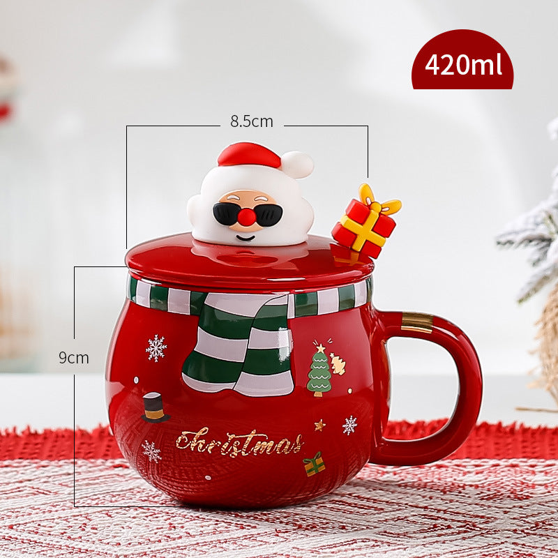 Home Fashion Simple Christmas Style Ceramic Mug