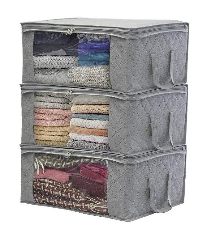 Non Woven Wardrobe Storage Bag Quilt Clothes Organizer Dustproof Storage Bag Wholesale Folding Storage Box