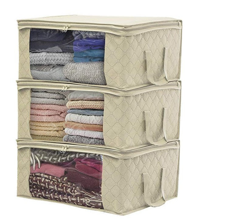 Non Woven Wardrobe Storage Bag Quilt Clothes Organizer Dustproof Storage Bag Wholesale Folding Storage Box