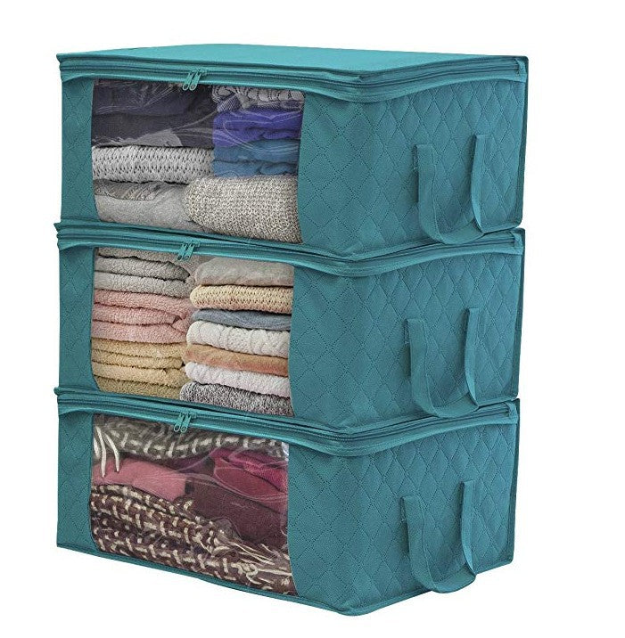 Non Woven Wardrobe Storage Bag Quilt Clothes Organizer Dustproof Storage Bag Wholesale Folding Storage Box