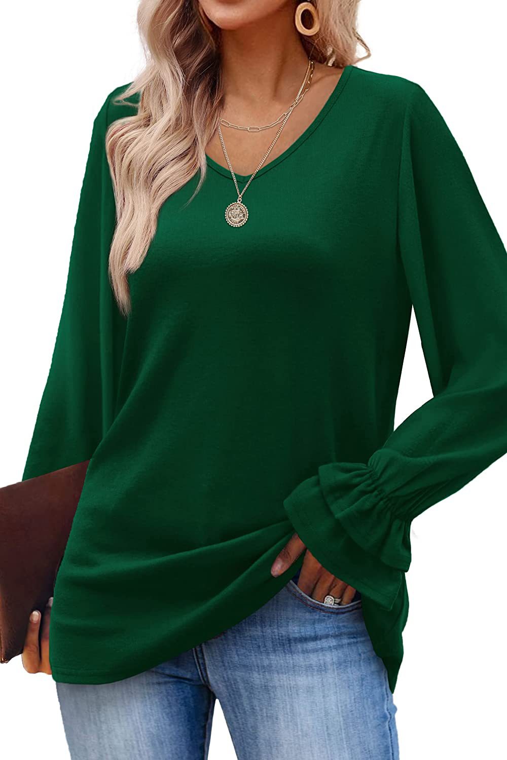 Long Sleeve Solid Color T Shirt Top