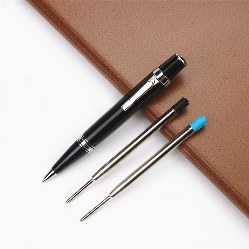 Pocket Signature Pen Free Full Metal Black Portable Rollerball Pen