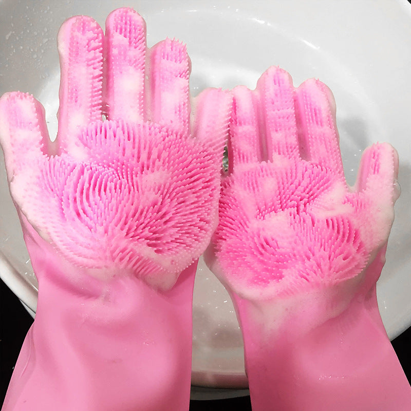 Dishwashing Utility And Silicone Dishwashing Gloves