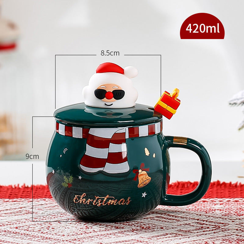 Home Fashion Simple Christmas Style Ceramic Mug