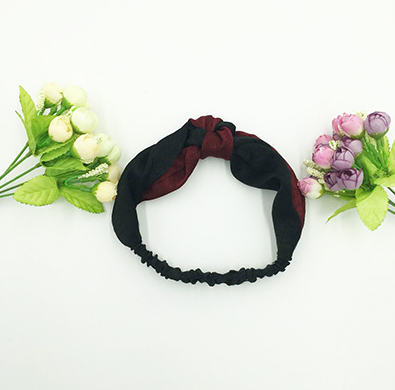 Girl sweet retro headband happiness Chinese knot wild cute cross