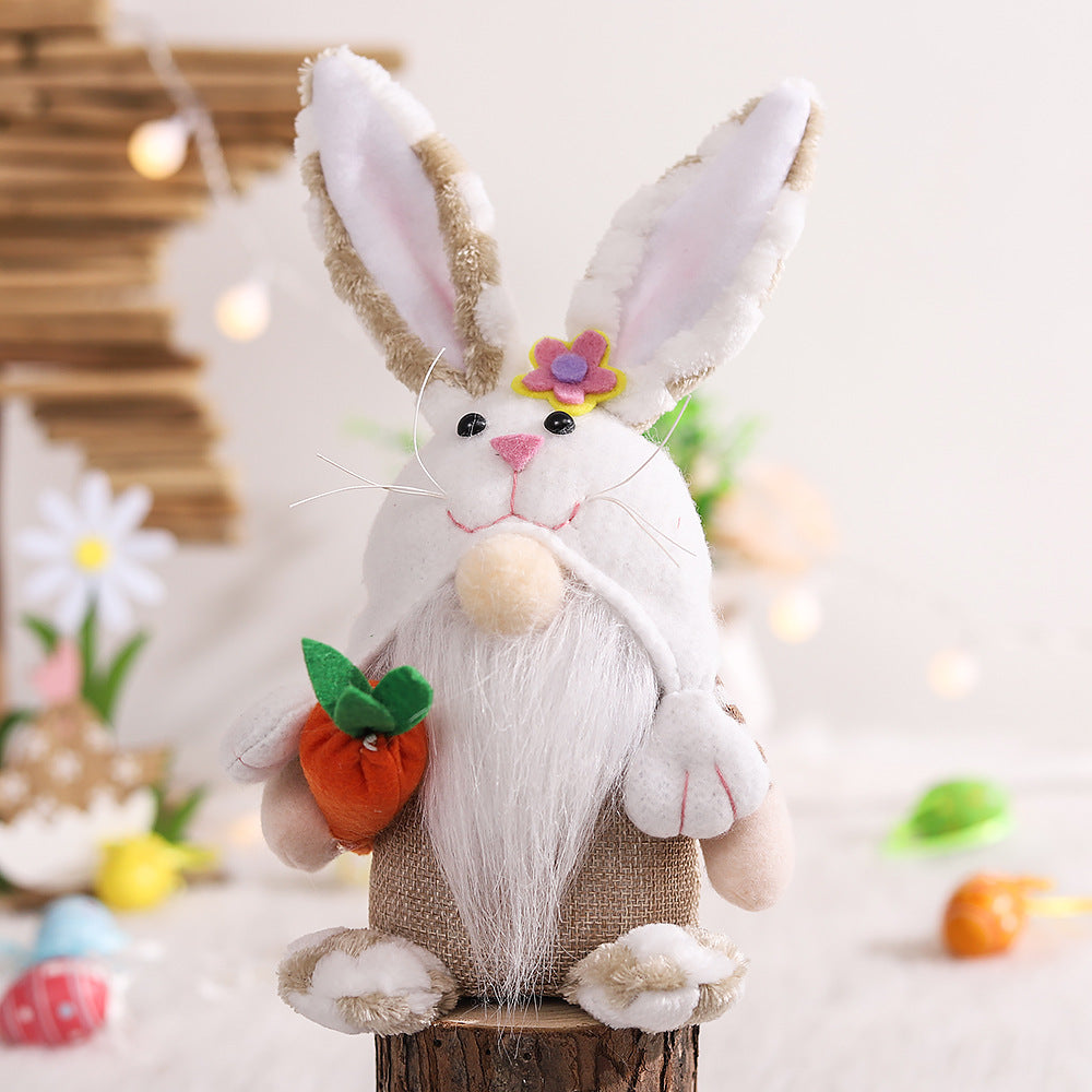 Easter Decoration Supplies Plush Bunny Ears Faceless Doll