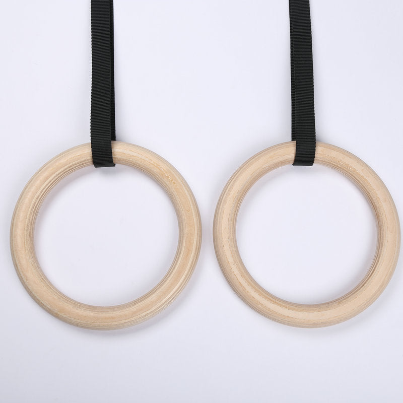 Wooden Fitness Pull-up Gymnastics Handle Ring