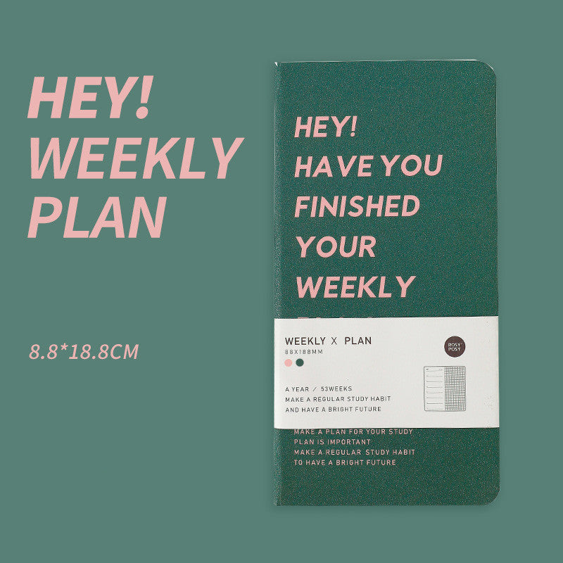 Weekly Plan Diary Handbook