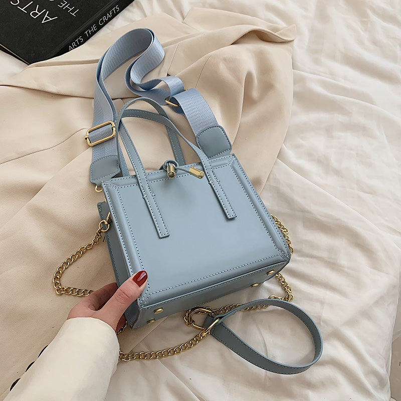 Office Women's Small PU Leather Handbags Designer Luxury Brand Shoulder Bags 2022 Summer Lady Totes Crossbody Bag With Wide Belt