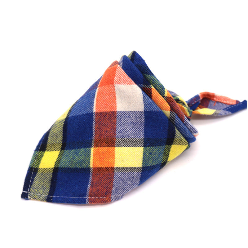 Cotton flannel baby plaid to increase triangle scarf