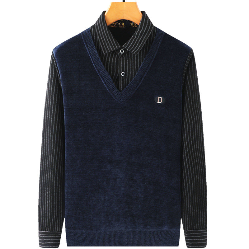 Men's Chenille Fleece And Heavy Sweater