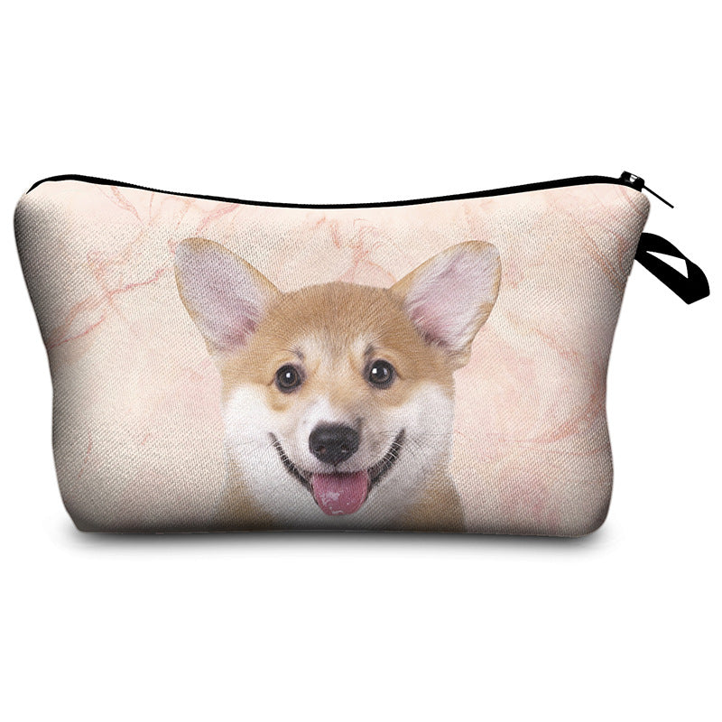 Digital Printing Corgi Storage Cosmetic Bag