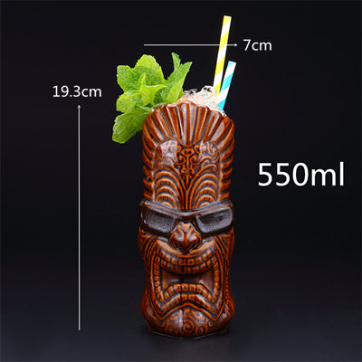 Personalized Hawaiian Ceramic Cocktail Glass