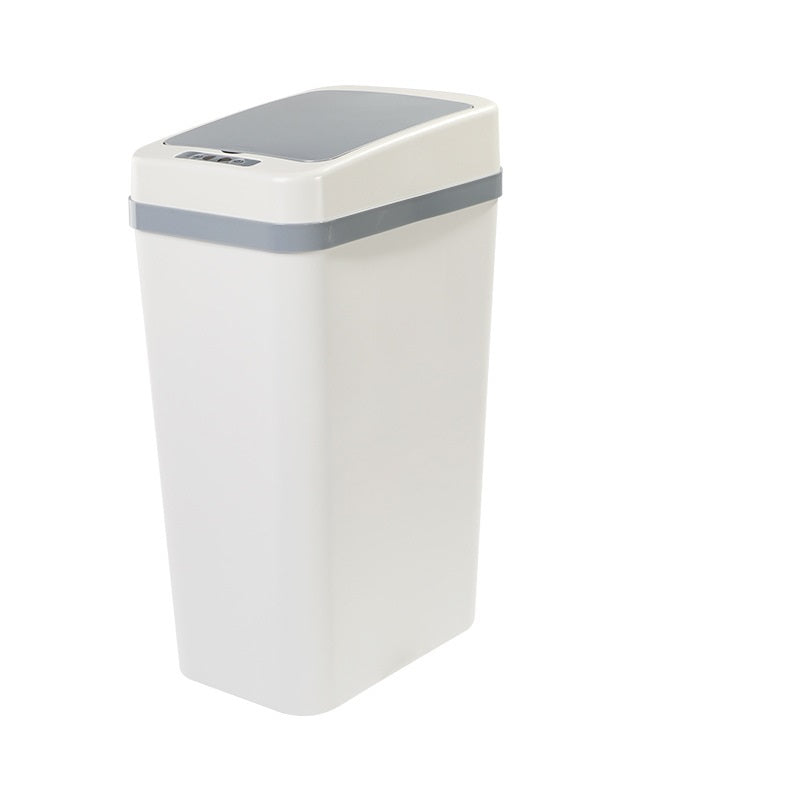 Smart Induction Trash Can Household Automatic Covered Bathroom Kitchen Bedroom Creative Plastic Large Trash Can