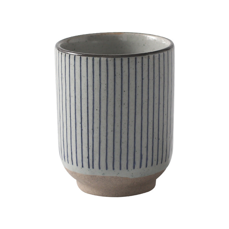 Japanese-style Ceramic Hand-colored Striped Water Cup