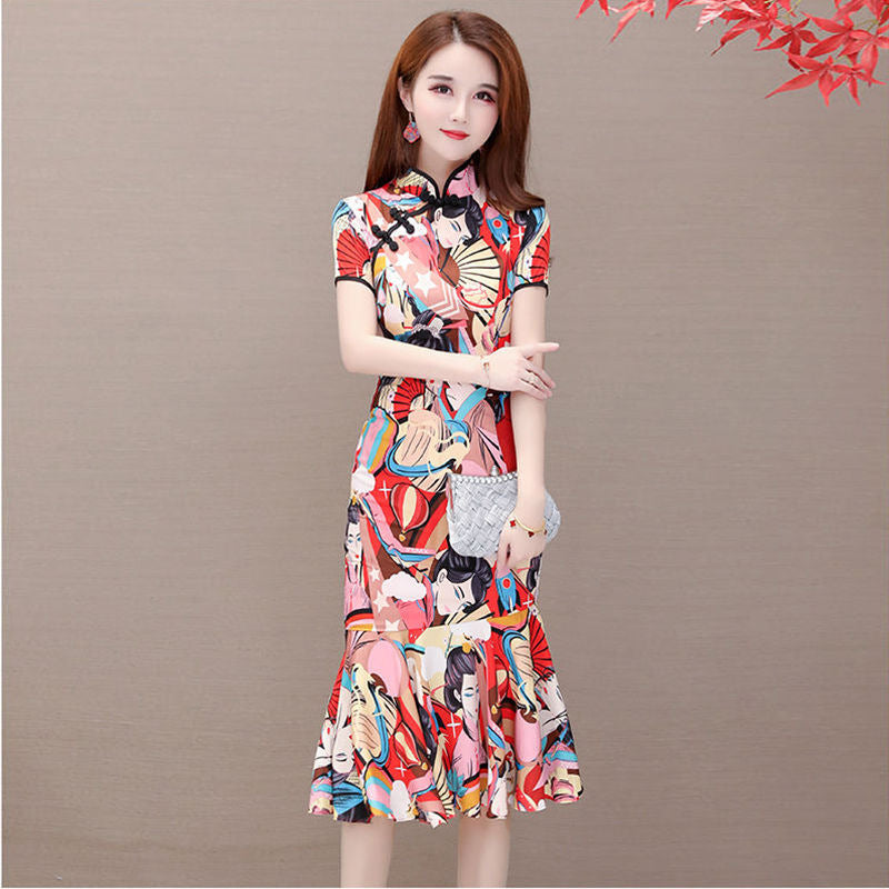 Women's Fashion Belly Covering Dress