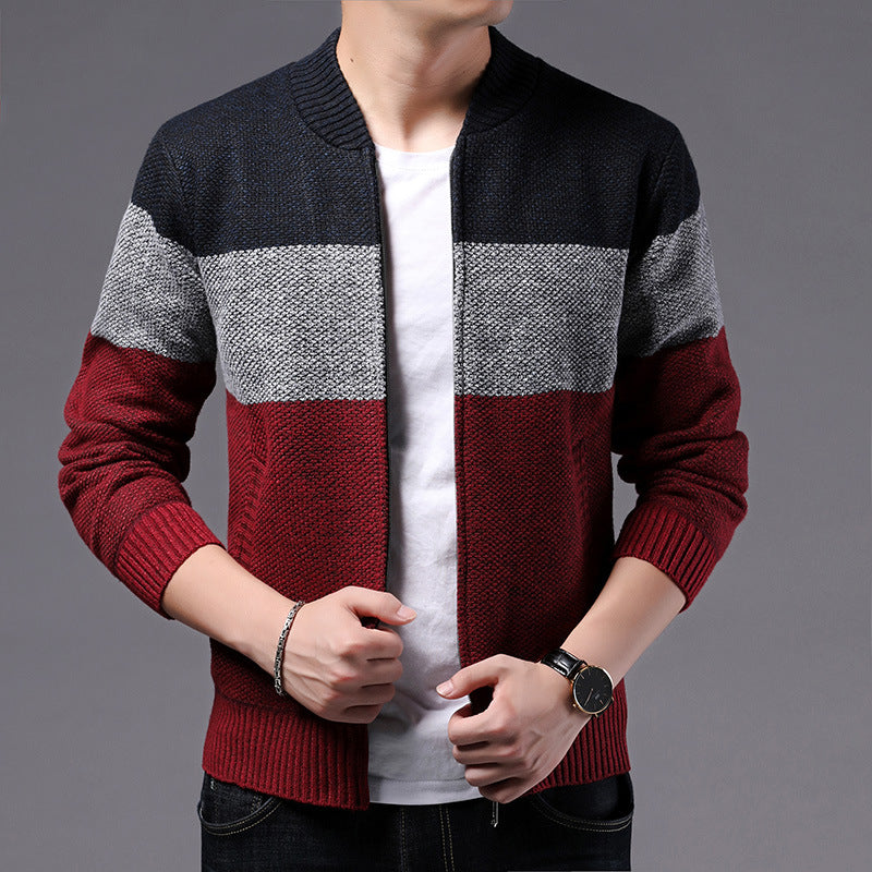 Thicken Warm And Color Matching Sweater