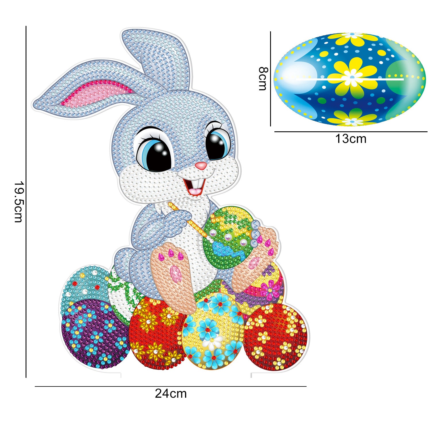 Diamond Painting Decoration Handmade DIY Easter Rabbit Egg Decoration