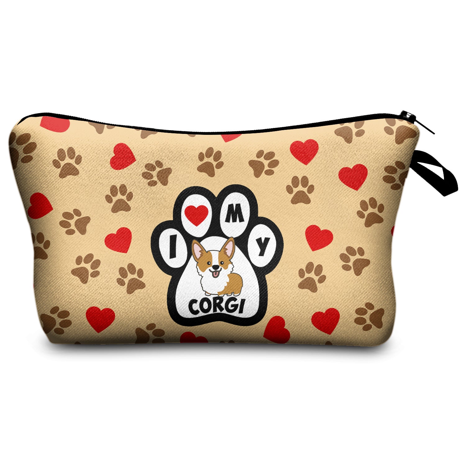 Digital Printing Corgi Storage Cosmetic Bag