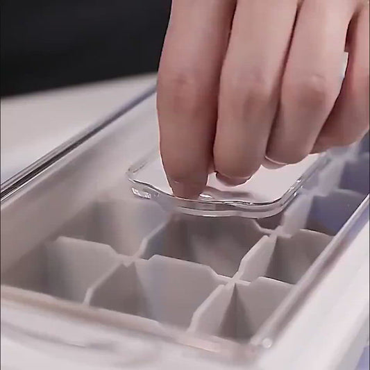 18-grid Transparent Non-flavor Ice-making Hole Cover Water-filled Silicone Ice Tray