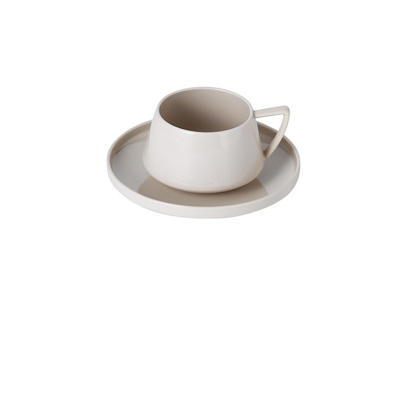 Home Office Afternoon Tea Mug Simple Coffee Cup Saucer Set