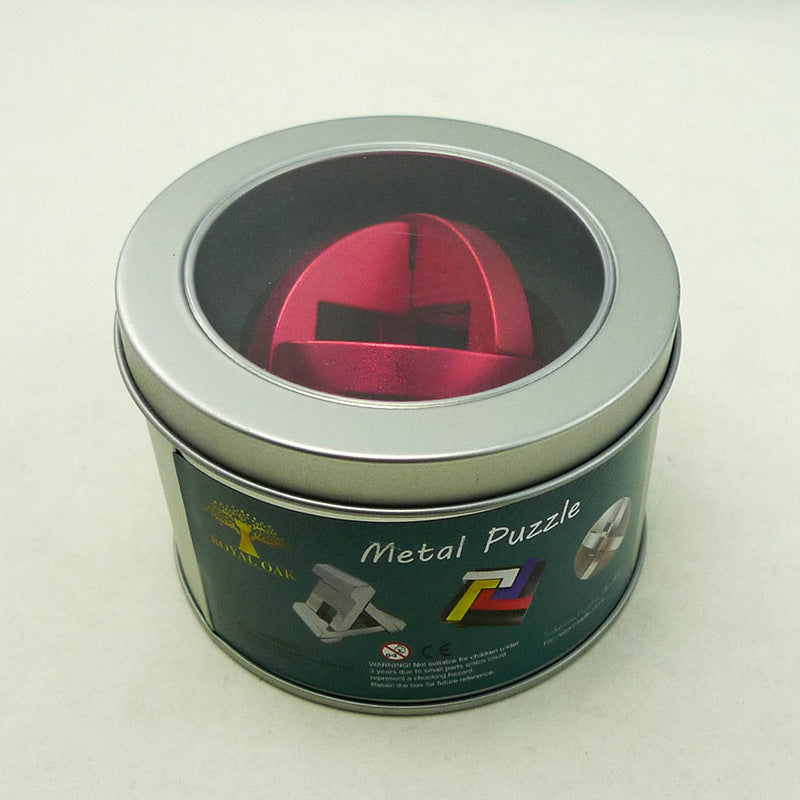 Children's Aluminum Alloy Puzzle Ring Building Block Toys