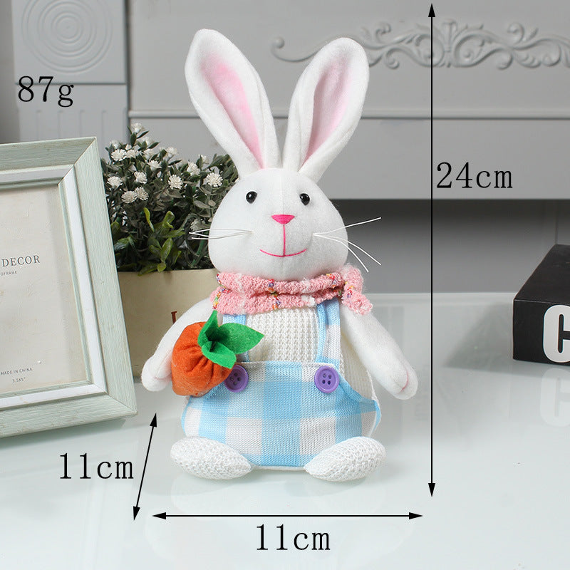 Easter Cartoon Cute Newspaper Egg Radish Luminous Rabbit Tabletop Decoration