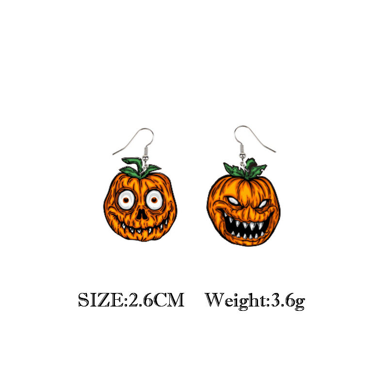 Halloween Earrings Smiley Pumpkin Earrings