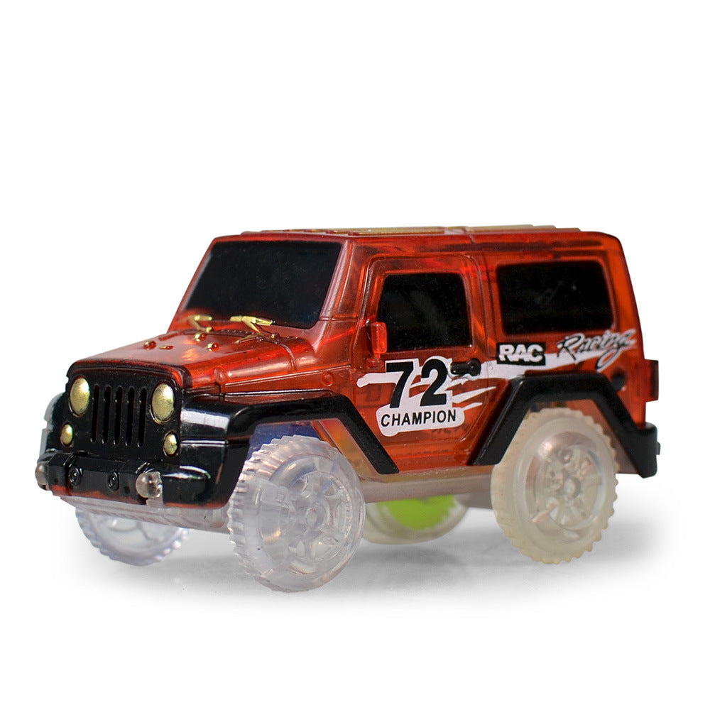 LED Light Track Transparent Lighted Car Toy