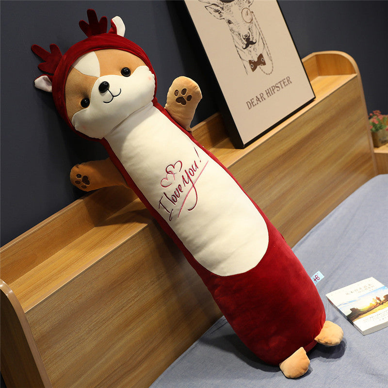 Transform Into Squirrel Down Cotton Plush Children's Nap Long Pillow