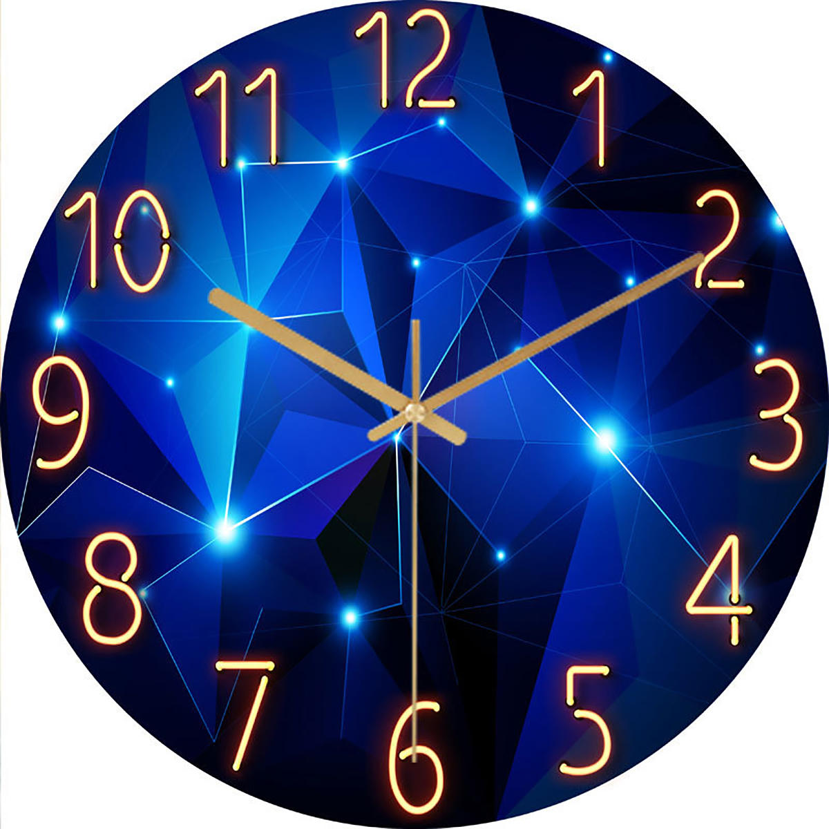 Glass Living Room Wall Clock Quartz Clock Wall Watch